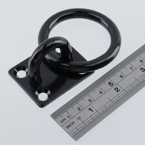 4Pcs 8mm 304 Stainless Steel Square Pad Horse Tie Rings