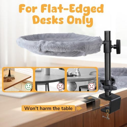 Topmart Double-Deck Cat Desk Bed with 360° Rotating & Adjustable Height
