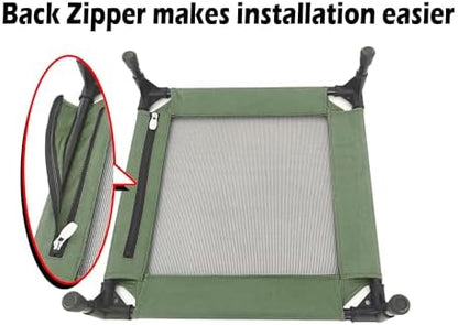 Pozico Elevated Pet Bed with Breathable Mesh for Small Cat and Dog, Raised Cooling Pet Cot for Puppy and Kitty, 18.9x18.9 inch (Olive Green)