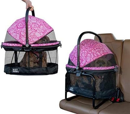 Pet Gear No-Zip View 360 Pet Carrier & Car Seat, 20", Flower Design