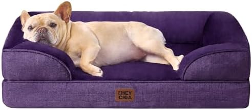 EHEYCIGA Orthopedic Dog Bed Medium Size Dog, Waterproof Washable Pet Beds