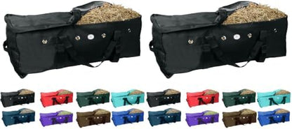 Majestic Ally 1200 D Nylon Fabric Heavy-Duty Hay Bale Storage Bag (Black, Large) (Pack of 2)