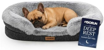 Miorun Fluffy Orthopedic Dog Beds Large Sized Dog, 36" Bolster Sofa Bed