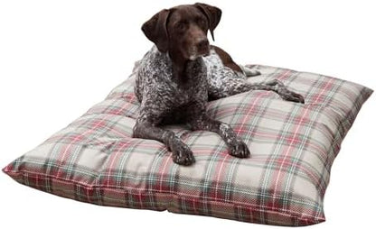 Happy Hounds Charlie Holiday Plaid Throw Pillow Dog Bed, Large (48 x 36 in.)
