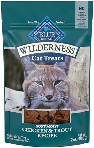 Blue Buffalo Wilderness Chicken & Trout Soft Cat Treats, Grain-Free, 2 oz