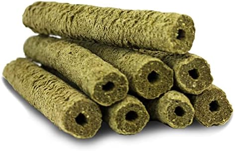 Timothy Puff Sticks - Healthy Natural Timothy Hay Chew Treat - High Protein, High Fiber - Guinea Pigs, Rabbits, Chinchillas, Prairie Dogs, Degus, Hamsters, Rats, Tortoises & Other Herbivores