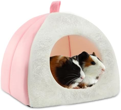 BWOGUE Guinea Pig Bed Hideout, Washable Hamster Cave for Small Animals