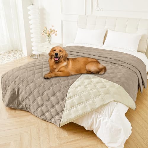 Smiry Waterproof Dog Bed Cover, Reversible Pet Blanket for Sofa Couch