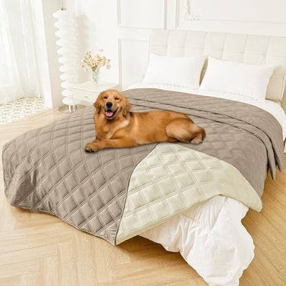 Smiry Waterproof Dog Bed Cover, Reversible Pet Blanket for Sofa Couch