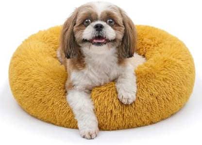 nononfish Cozy Dog Bed for Small Dogs,Plush Calming Pet Bed