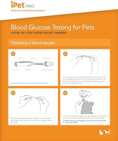 iPet PRO Blood Glucose Monitoring System, Kit Designed for Dogs & Cats