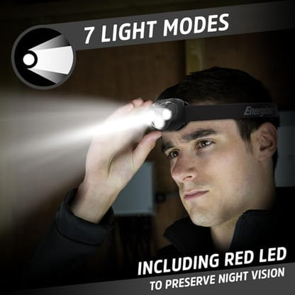 Energizer LED Headlamp PRO (2-Pack), IPX4 Water Resistant Head Light
