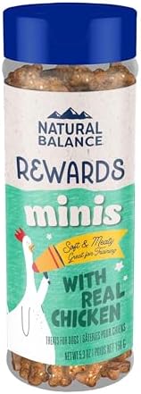 Natural Balance Rewards Minis, Training Treats for Dogs, Chicken, 5.3 oz