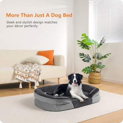 Dwanton Orthopedic Waterproof Large Dog Bed Sofa, Gel Memory Foam, 38"
