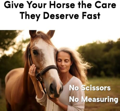 Poultice Paper for Horses - 60 Sheets - 12" x 18" - Made in USA - Convenient to Use - 100% Recycled Paper - Biodegradable Packaging - 20% More Sheets Than 75' Roll