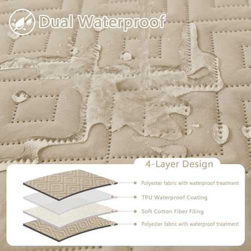hyha Waterproof Reversible Dog Blanket, Pet Blanket for Sofa Couch
