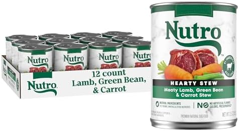 Nutro Hearty Stew Wet Dog Food, Meaty Lamb, 12.5 oz, 12 Pack