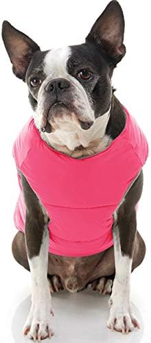 Gooby Padded Vest Dog Jacket, Solid Pink, X-Large