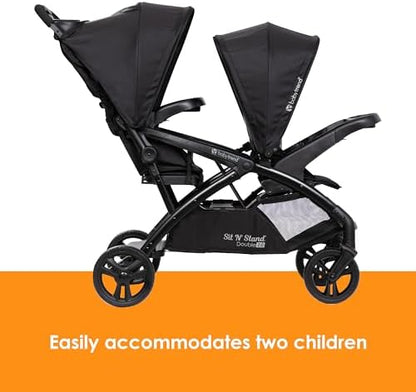 Baby Trend Sit N' Stand® Double 2.0 Stroller, Dash Black