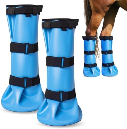 1 Pair Extra-Large Horse Soaking Boots, Horse Soaker Hooves with EVA Pad