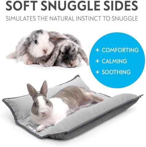 Paw Inspired Snuggle Bunny Bolster Bed, Gray/Light Gray, 17x17 Inch
