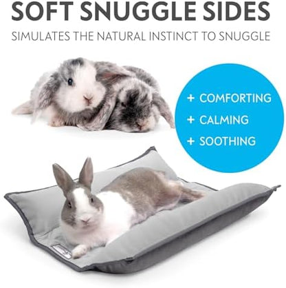 Paw Inspired Snuggle Bunny Bolster Bed, Gray/Light Gray, 17x17 Inch