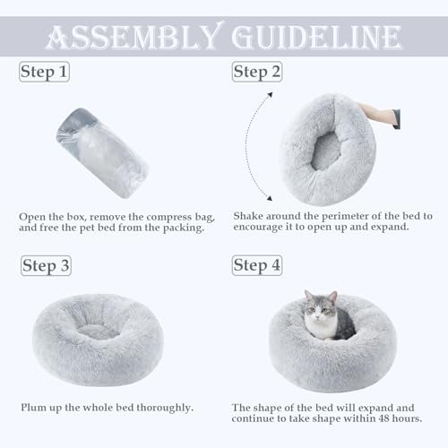 Washable Calming Dog & Cat Bed for Ultra Large Small Medium Size Pet