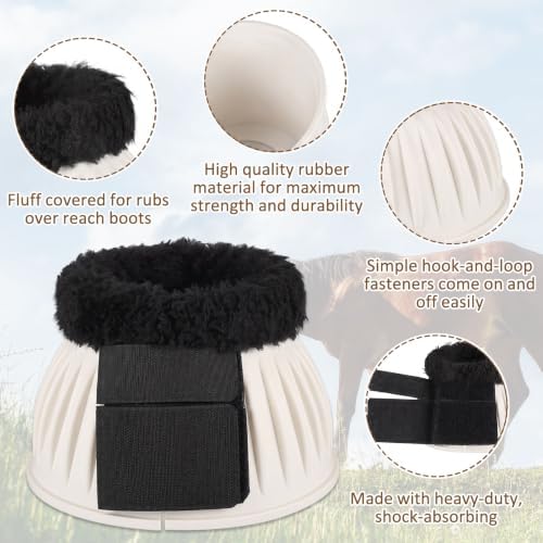 Abbylike 1 Pair Fleece Bell Boots for Horses