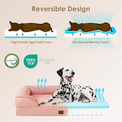 EHEYCIGA Orthopedic Dog Beds Large Sized Dog, Waterproof Washable Pet Bed