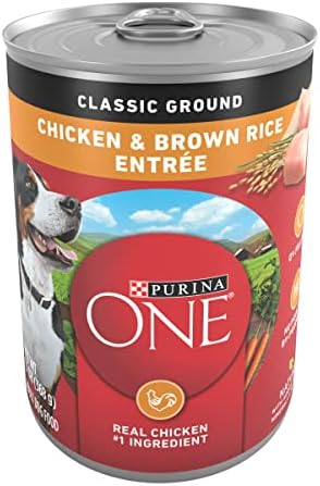 Purina ONE Chicken & Brown Rice Wet Dog Food Classic Ground (12) 13 oz Cans