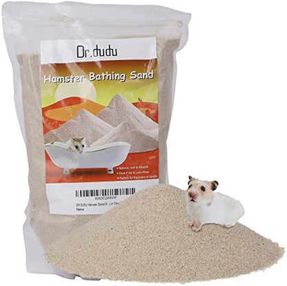 DR.DUDU 6.6lb Hamster Sand for Sand Bath, Hamster Cage Accessories(Beige)