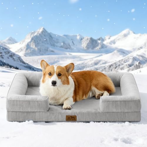 COZY KISS Orthopedic Dog Cooling Bed for Large Sized Dogs, 36x27 inch