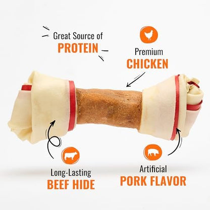 Good 'n' Fun 8 in Bone Long-Lasting Dog Treat With Real Protein, 1 Count