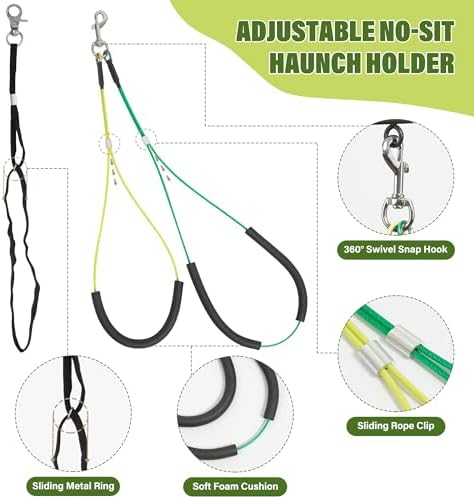 Dog Grooming Arm 35" with Hammock, Haunch Holder for Small Medium Pets
