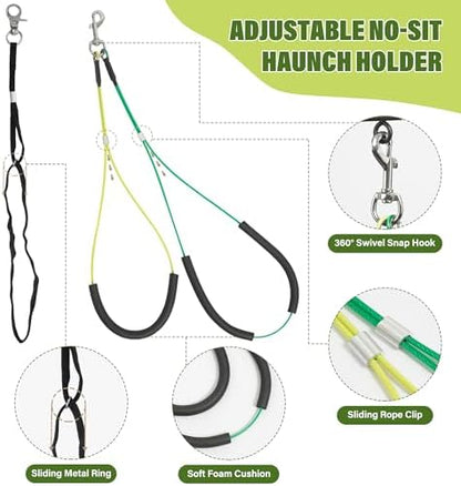 Dog Grooming Arm 35" with Hammock, Haunch Holder for Small Medium Pets