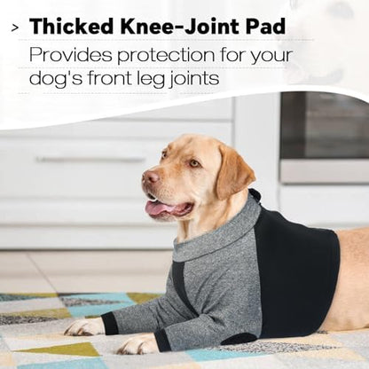 Lelepet Dog Recovery Suit for Front Legs Dog Sleeve to Stop Licking Black M