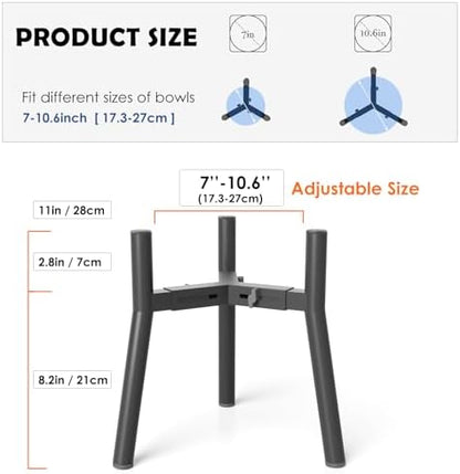 SHAINFUN 2Pack Raised Dog Bowl Stand for Large Dogs, Adjustable Width 7 to 10.6", Elevated Tall Food Water Stand (Bowl Not Included)