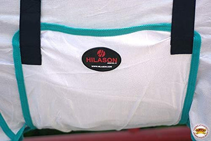 HILASON 81 in Horse Fly Sheet UV Protect White Turquoise