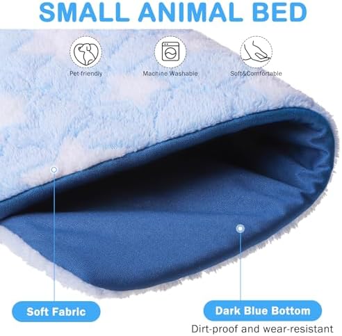 Homimp 2 Pack Guinea Pig Bed, Waterproof Reusable Small Animal Bed,Super Absorbent Pee Pad Mat for Rabbit Bunny Hamster Rat Hedgehog Chinchilla,Washable Fleece Cage Liners 12"x12"
