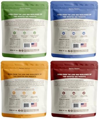 Smart Cookie Healthy Soft Dog Treats Variety Pack - Rabbit, Trout, Wild Boar & Duck - Grain Free Limited Ingredient Training Treats for Dogs with Sensitive Stomach & Allergies, Made in the USA