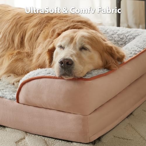 LEXTRO Orthopedic XXL Dog Bed, Washable Dog Beds for Extra Large Dogs