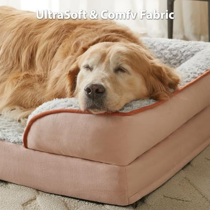 LEXTRO Orthopedic XXL Dog Bed, Washable Dog Beds for Extra Large Dogs