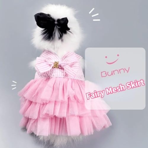 Bunny Dress Rabbit Tutu Skirt Holiday Outfit for Ferret (Red,M)