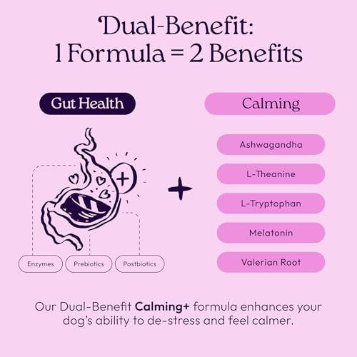 WellJoy Calming Dog Supplement + L-Theanine, Melatonin, GutBoost, 90ct