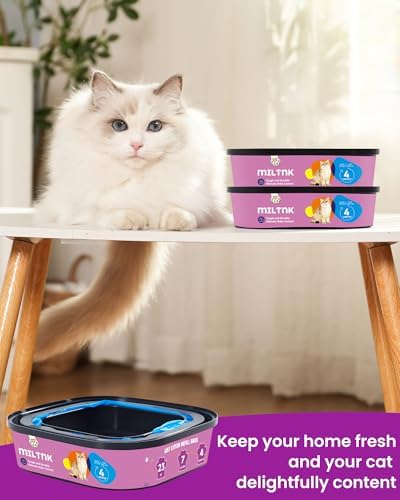 4 Pack Cat Litter Refill Bags, Litter Refill Bags Cartridge, 92 Total FT