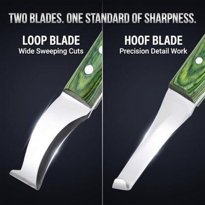Premium Loop & Hoof Knife Set with Brass End, 9 Inch