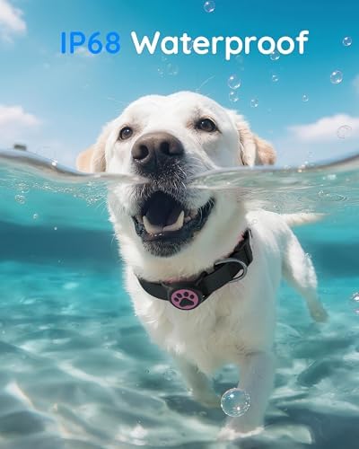IP68 Waterproof Dog AirTag Holder for Dog Collar, Soft, Stretchy Silicone