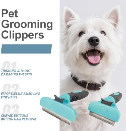 Self Cleaning Pet Shedding Brush for Long Short Haired Dogs & Cats (Large)