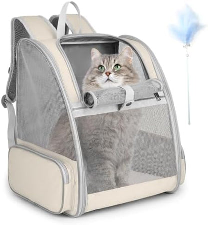 Cat Backpack Carrier, Ventilated Mesh Backpack Carrier for Small Dog Pet