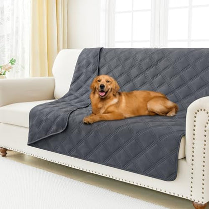 Smiry Waterproof Dog Bed Cover, Reversible Pet Blanket for Sofa Couch